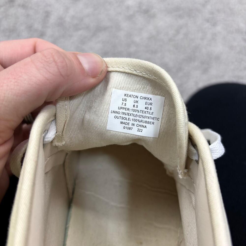 New! Polo Ralph Lauren Keaton Chukka boot sneakers color Ecru size 7.5 - Picture 3 of 9
